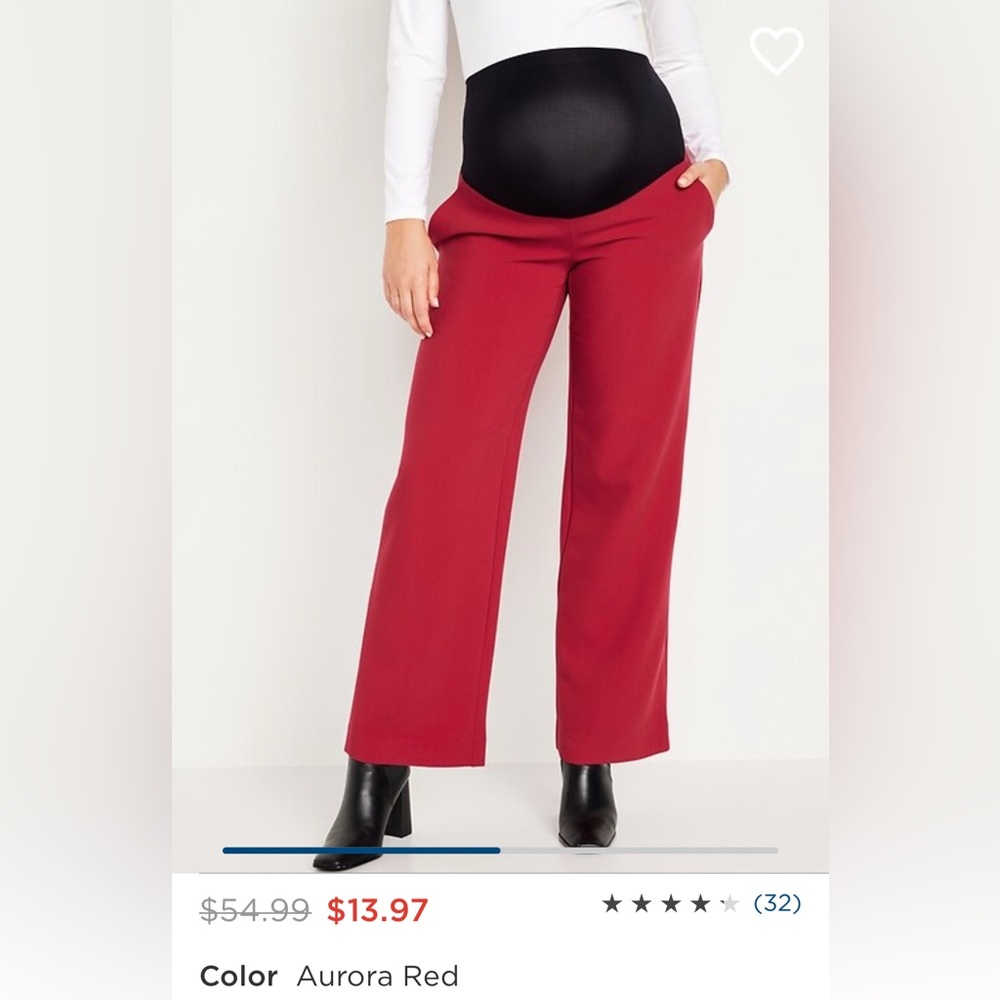 Maternity XXL Red Dress Pants $10